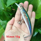 TSUYOKI Minnow Fishing Lure 95/110mm Sinking Hard Bait Wobbler Jerkbait Long Casting Saltwater Seabass Spearhead Ryuki 95