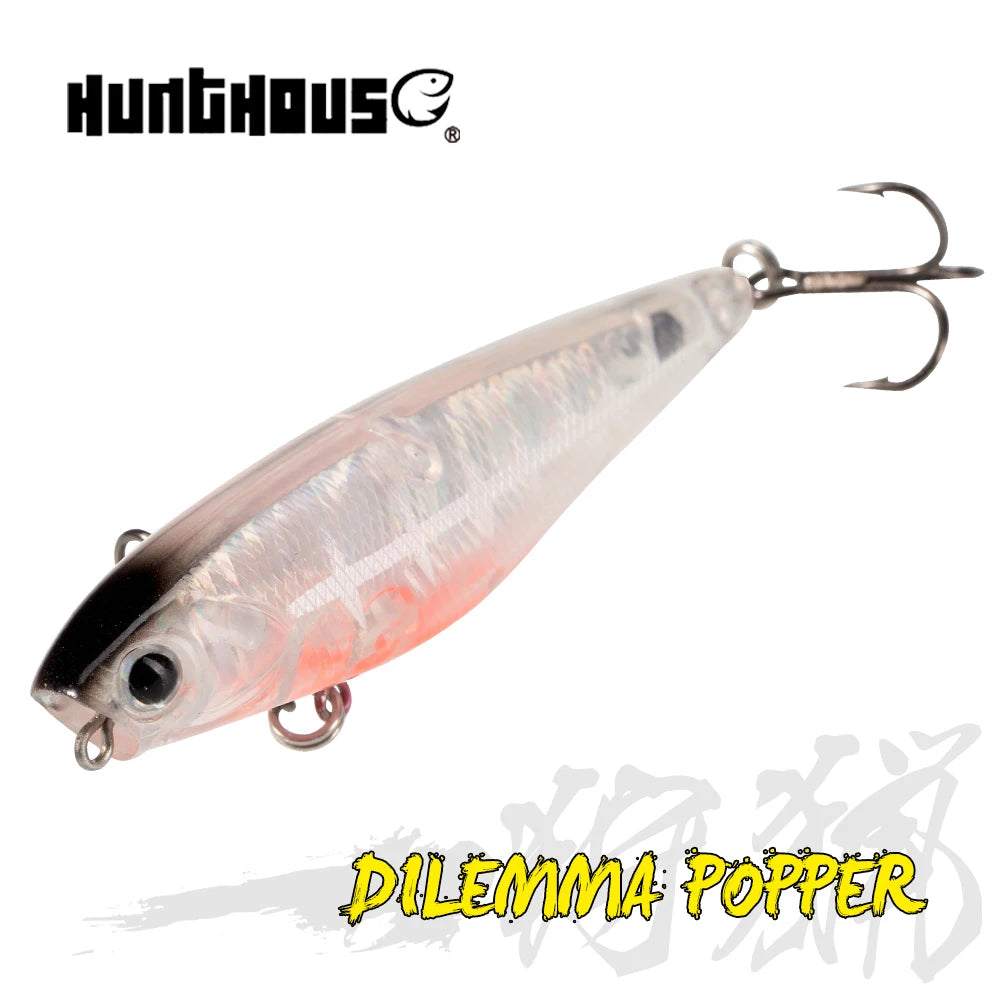 Hunthouse Popper DILEMMA Pencil Floating Fishing Lure 60mm 4.1g Hard Bait Topwater Surface Saltwater Pike Bass Fish Tackle