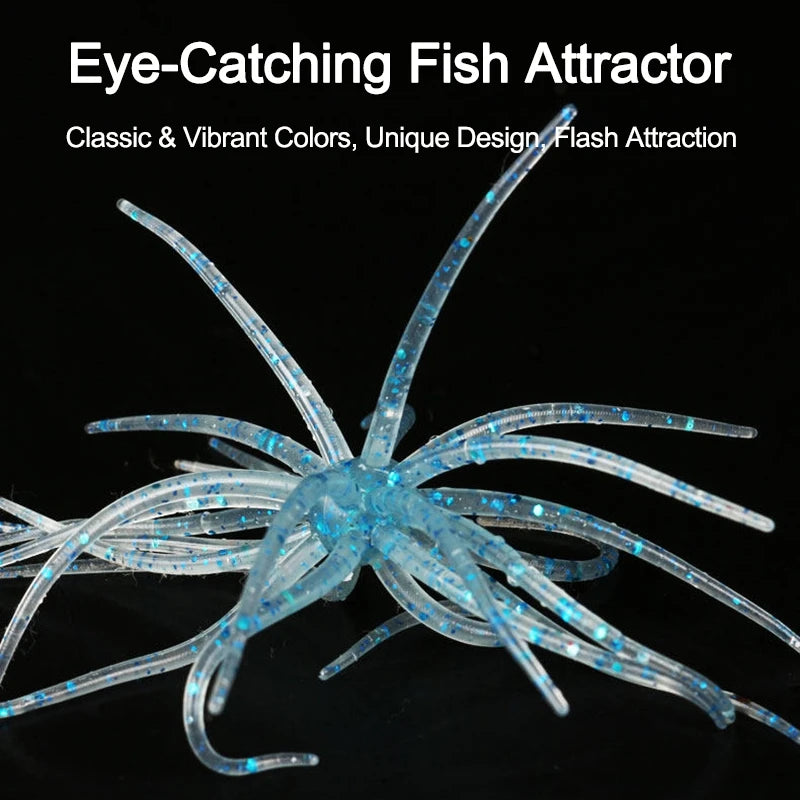 1/2pcs Sea Urchin Fishing Lure Silicone Urchin Soft Bait for Bream Sea Bass Mandarin Tilapia Topmouth Culter Lures Swimbaits