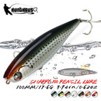 Hunthouse Floating Pencil Fishing Lure 100mm/17.6g Surface Rattle Ball Hard Baits Topwater WTD For Pike Bass Fish Tackle