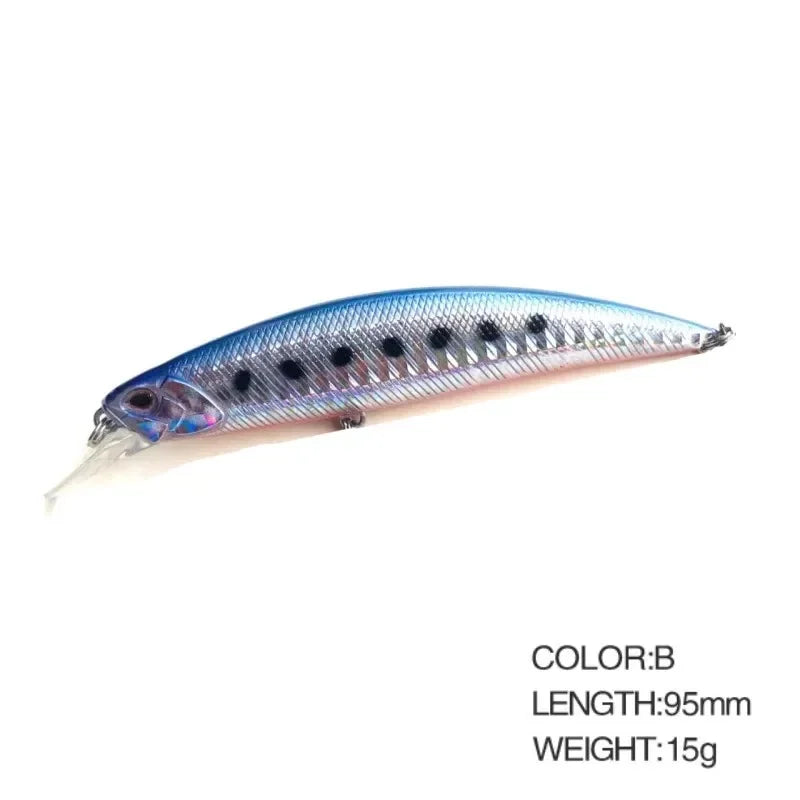 TSUYOKI Jerkbait Fishing Lure, Minnow Lure, Artificial Bait Duo Ryuki 95 Jerkbaits, Trout Bass, Hot Model, Professional Quality