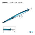 Hunthouse Floating Pencil Fishing Lures 225mm/40g Surface Hard Bait Propeller Needle For Fish Bluefish Seabass Tackle