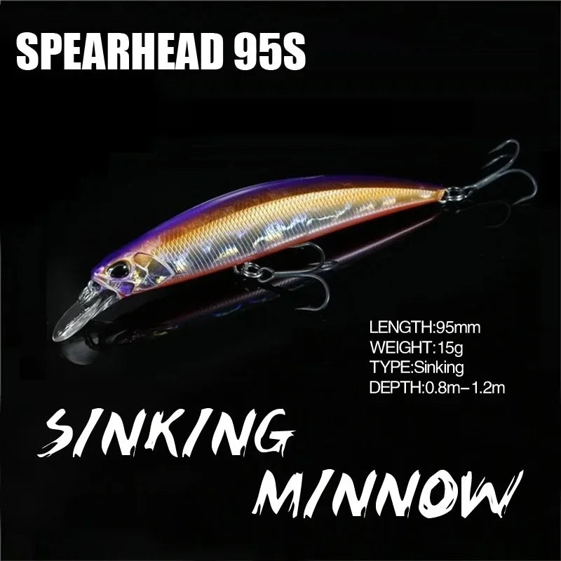 TSUYOKI Jerkbait Fishing Lure, Minnow Lure, Artificial Bait Duo Ryuki 95 Jerkbaits, Trout Bass, Hot Model, Professional Quality