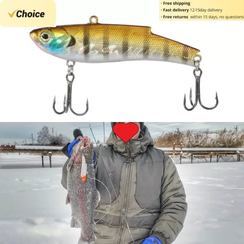 TSUYOKI Spinning Rattlin Vibration Ice VIB Lure, Wobbler, Ima Bait, Bassday Range Vibe, 70 Balance Rattin Lures, 23g, 33g, 2024