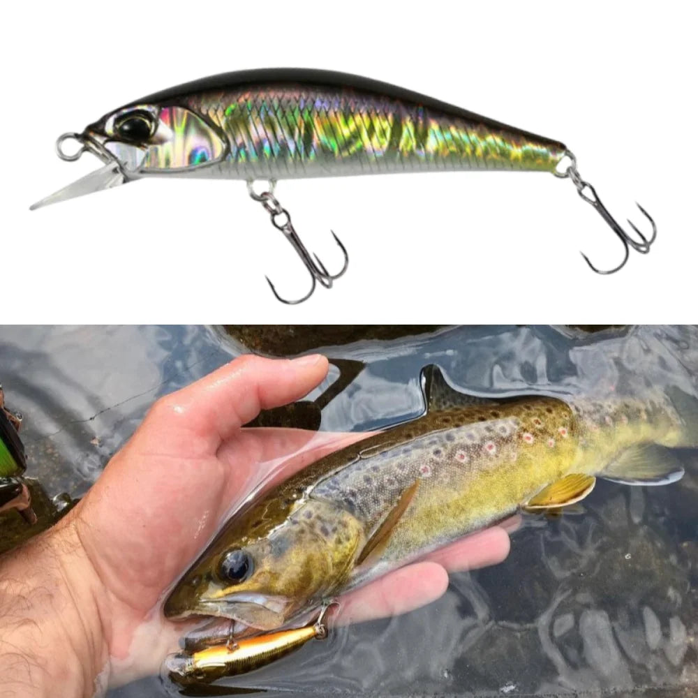 TSUYOKI 50mm 4g Sinking Minnow Stream Fishing Lure Artificial Wobbler Bait for Trout Bass Duo Spearhead Ryuki 50S Fishing Tackle