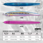 Hunthouse Sinking Pencil Fish Lure 125mm 40g 175mm 50g Saltwater Long Cast Hard Bait Wobbler for Sea Bass Pike Fishing Tackle
