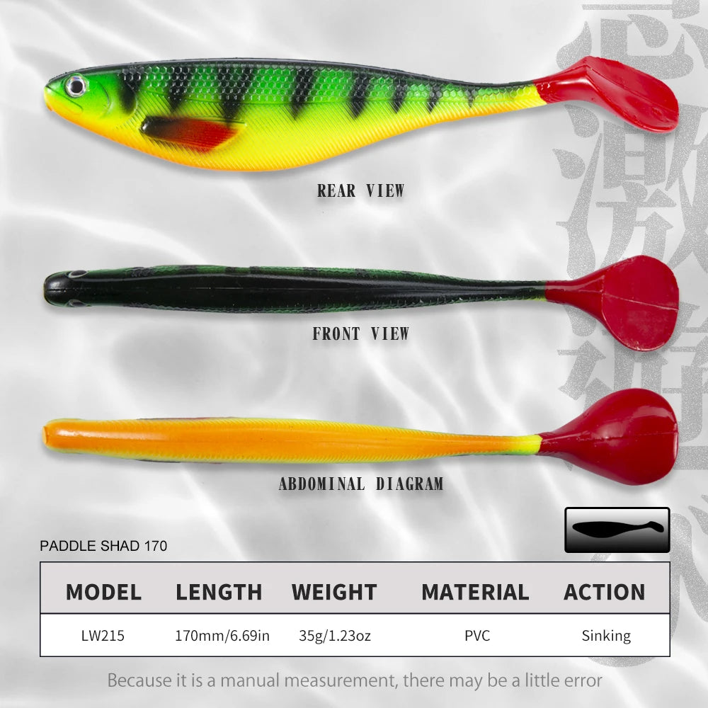 Hunthouse Berserk Shad Teez Tackle Murray Cod Pike Lure 17cm 35g Lure Fishing Paddle Tail Realistic Shad