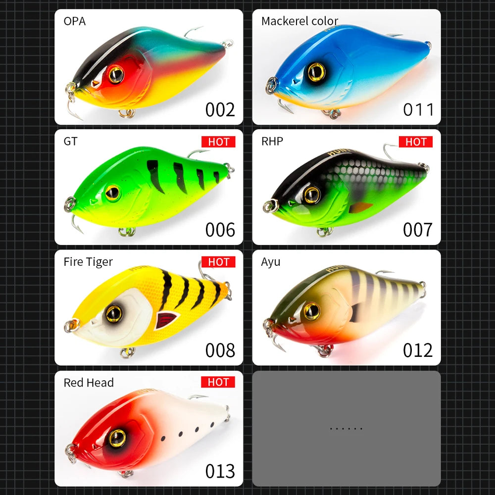 Hunthouse Crankbaits Jerkbait VIB Fishing Lure Freshwater Slow Sinking 7cm/17g 10cm/47g Pike Pesca Leurre Loud Sound Lw130