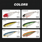 Hunthouse Popper DILEMMA Pencil Floating Fishing Lure 60mm 4.1g Hard Bait Topwater Surface Saltwater Pike Bass Fish Tackle