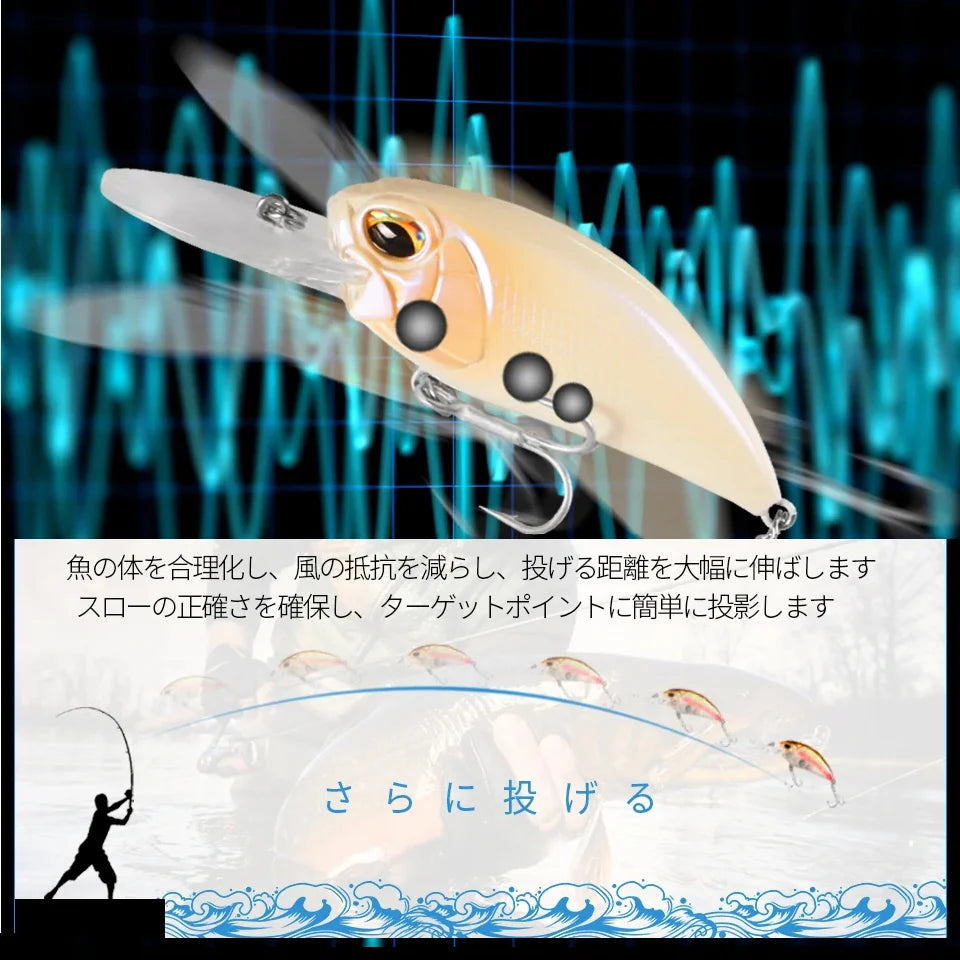 TSUYOKI Realis Crank M65 Fishing Lure, Crankbaits, Swing Bait, Japan Deep Diving Wobblers, Jerkbaits, Fishing Tackle Lures 2024
