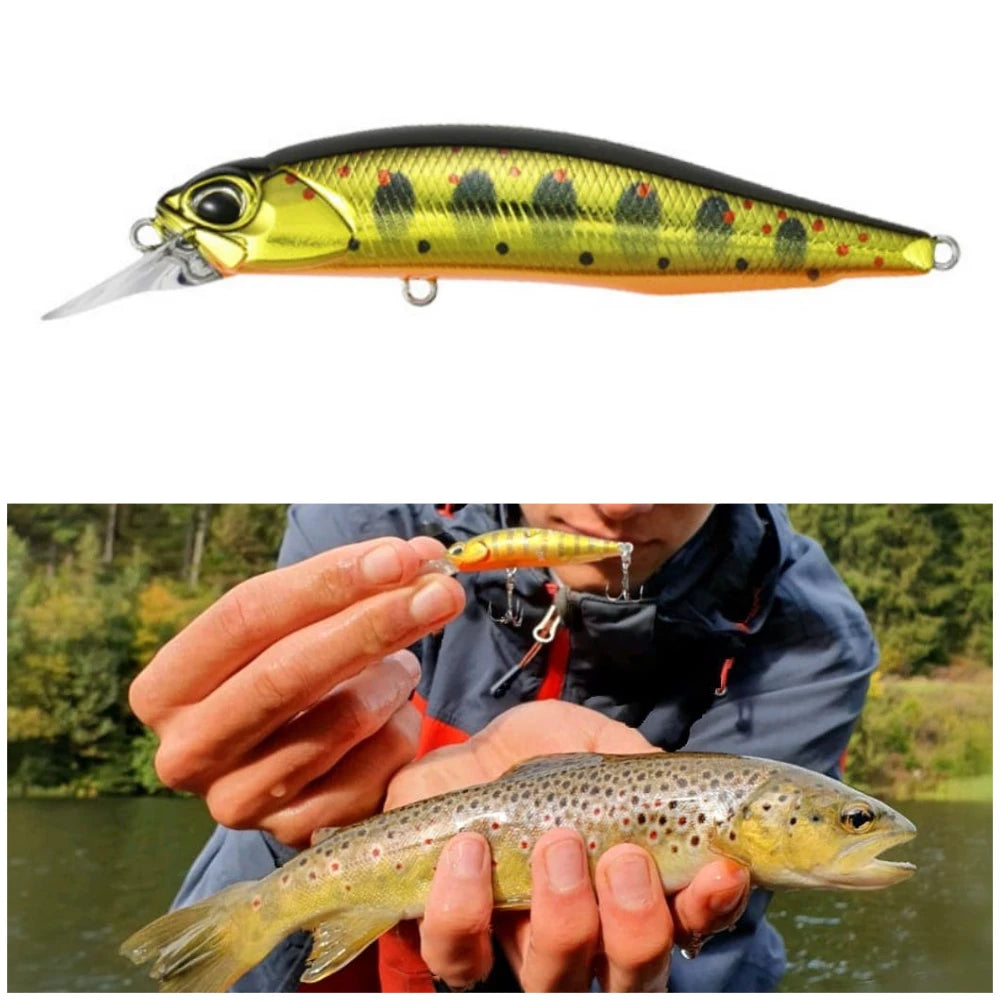 TSUYOKI Minnow 6.3cm 5g Suspending Jerkbait Stream Lures Artificial Baits for Bass Trout Duo Realis Rozante 63SP Fishing Tackle
