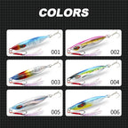 Hunthouse Metal Jig Fishing Lure Spoon Slow Sinking Hard Bait 65mm 20g jigging Casting For Saltwater Pike Bass Trout Fish Tackle