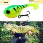 TSUYOKI Silicone Fishing Lure with Hook for Bass, Baby Deraball Swimbait, Soft Lure, Balloonfish, 60mm 10g, Illex Lure 2024