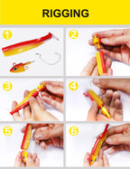 Hunthouse Fishing Barret Minnow Lure 7g/12g/25g/40g/60g/90g/120g JIgging Head Soft Silicone Bait Wobblers For Bass Pike Leurre