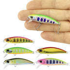 TSUYOKI Sinking Minnow Stream Lure 46mm 5g Jerkbaits Wobbler Bait for Rainbow Trout Bass Duo Spearhead Ryuki 46 Fishing Tackle