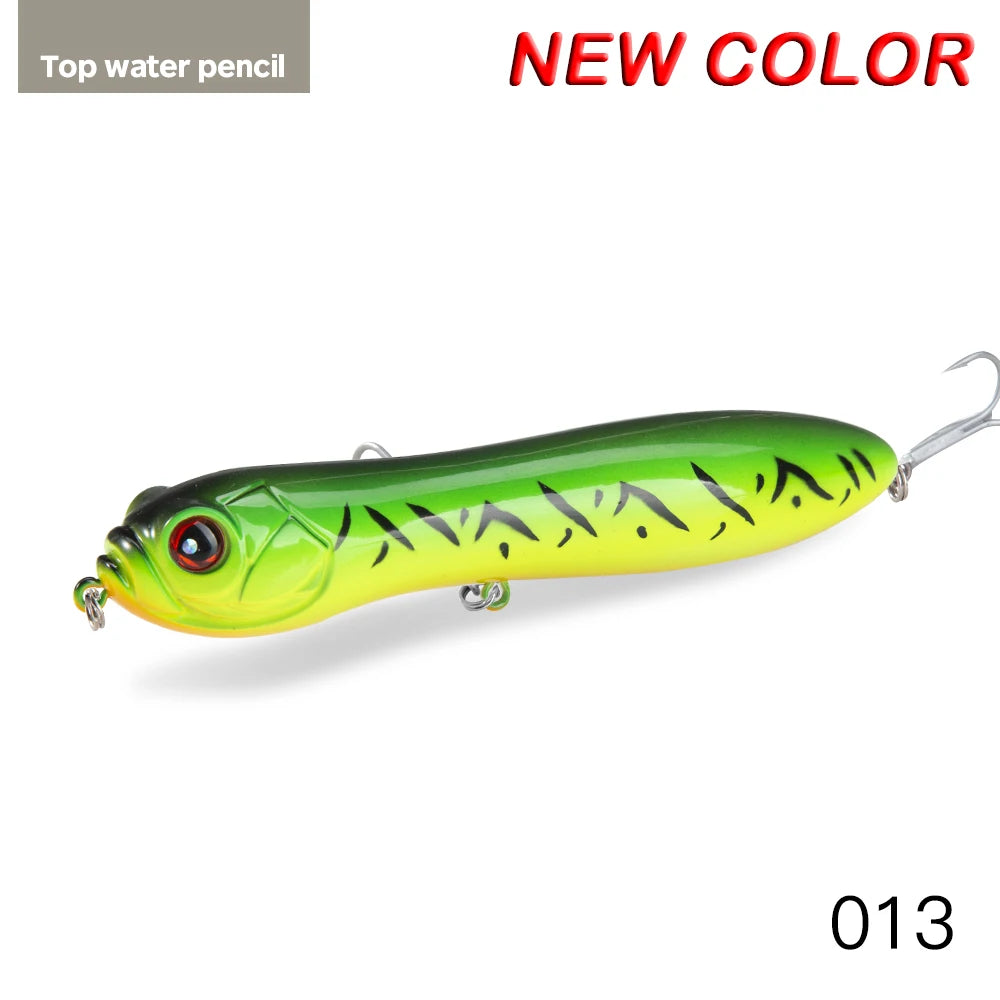 Hunthouse Pencil Fishing Lure Crazy Surface Tractor Topwater Hard Bait 130/110mm 32/21g Big Rattle Ball Loud Sound For Pike Bass