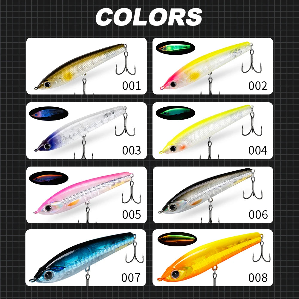 Hunthouse Topwater Floating Red Devil 75 Pencil Fishing Lure Hard Bait 75mm6g Surface Stickbait Bass Pike Artificial Fish Tackle