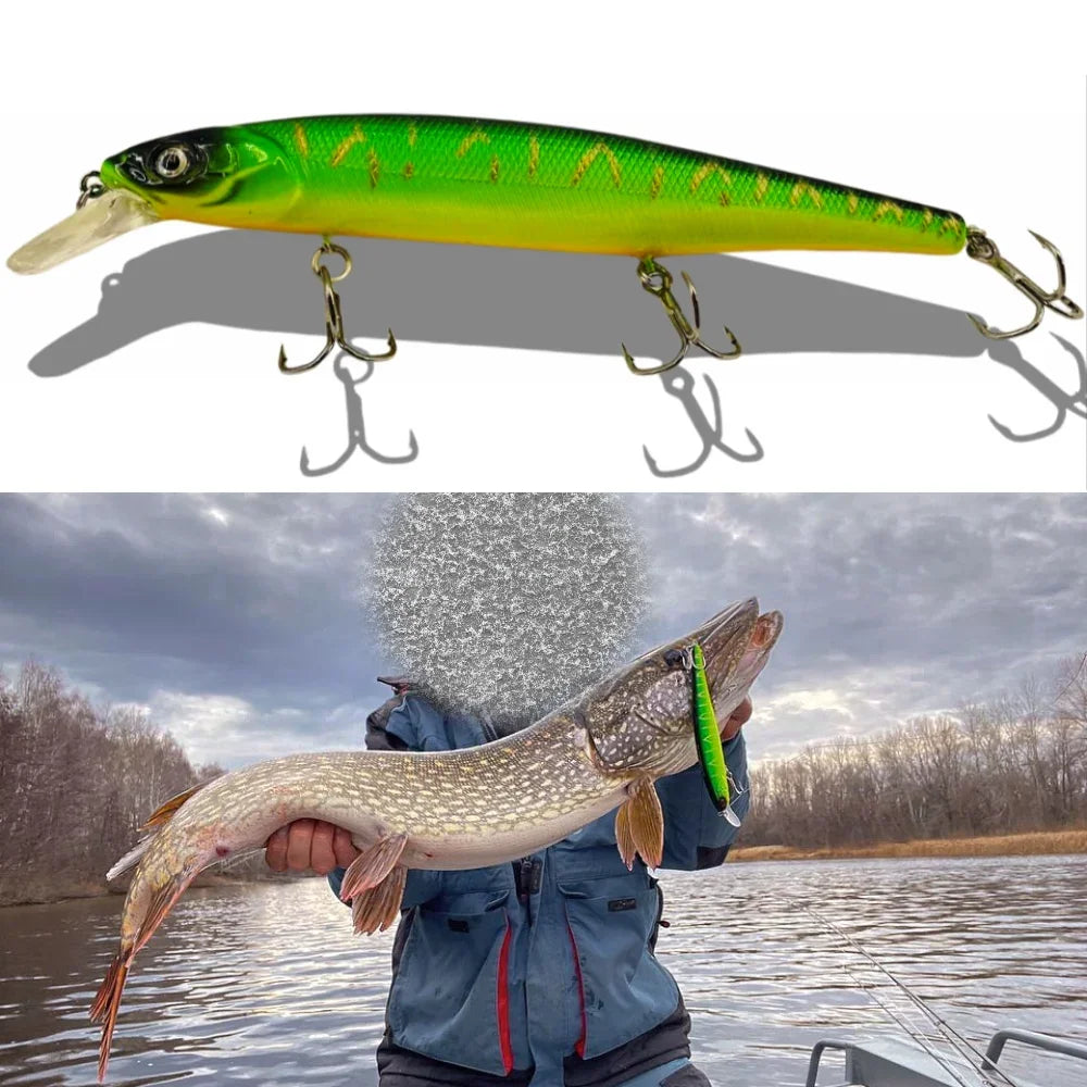 TSUYOKI Flirt Minnow Wobbler Jackall Magsquad 128sp Hard Plastic Lure Artificial Lures Bass Pike ABS Wobbler for Fish Jerk Bait