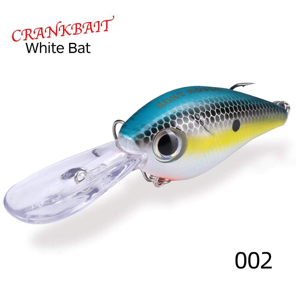 Hunthouse Crankbait Fishing Lure 60mm/13g 75mm/18g Long Lip Hard Crank Floating Bait For Seabass Deep Diving Wobbler LW903
