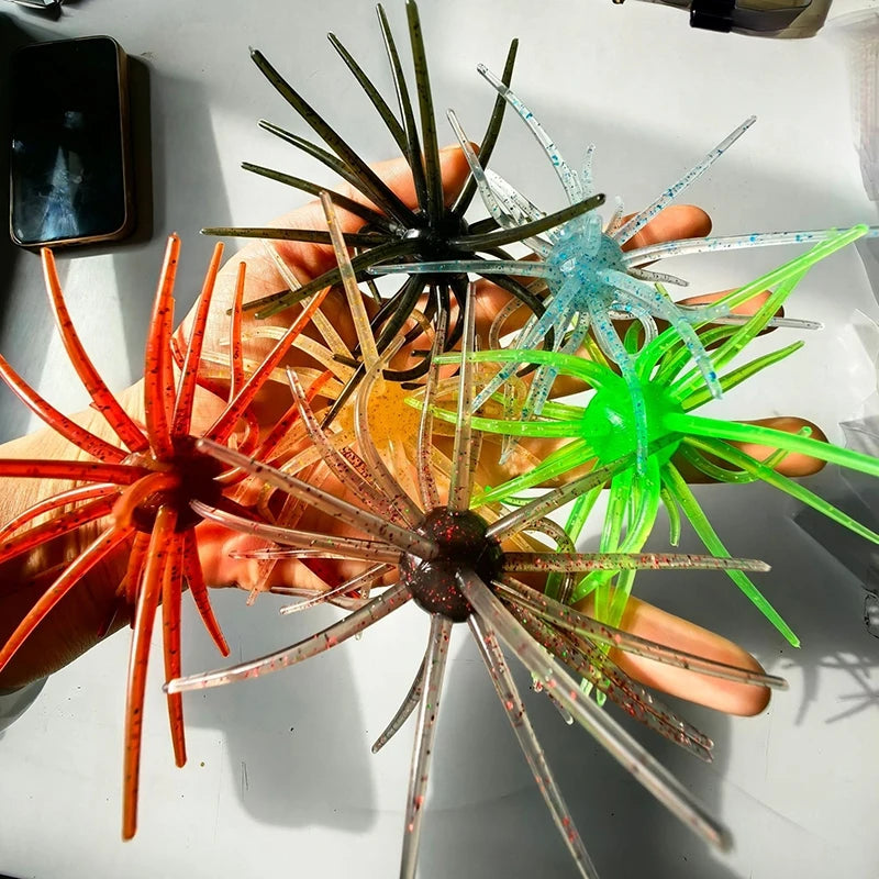 1/2pcs Sea Urchin Fishing Lure Silicone Urchin Soft Bait for Bream Sea Bass Mandarin Tilapia Topmouth Culter Lures Swimbaits