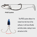 TSUYOKI Fishing Black Minnow Lure 5g/10g/15g/25g/40g Jigging Head Soft Silicone Bait Wobblers For Bass Pike Leurre Easy Shinner