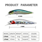 TSUYOKI Minnow 6.3cm 5g Suspending Jerkbait Stream Lures Artificial Baits for Bass Trout Duo Realis Rozante 63SP Fishing Tackle
