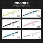 Hunthouse Floating Pencil Fishing Lures 225mm/40g Surface Hard Bait Propeller Needle For Fish Bluefish Seabass Tackle