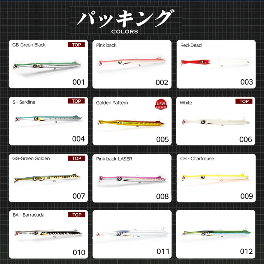 Hunthouse Fishing Lure Don Belone Long Casting Sinking Pencil Bait 225mm/27g/23g Stickbait Pesca Saltwater Leerfish Bluefish