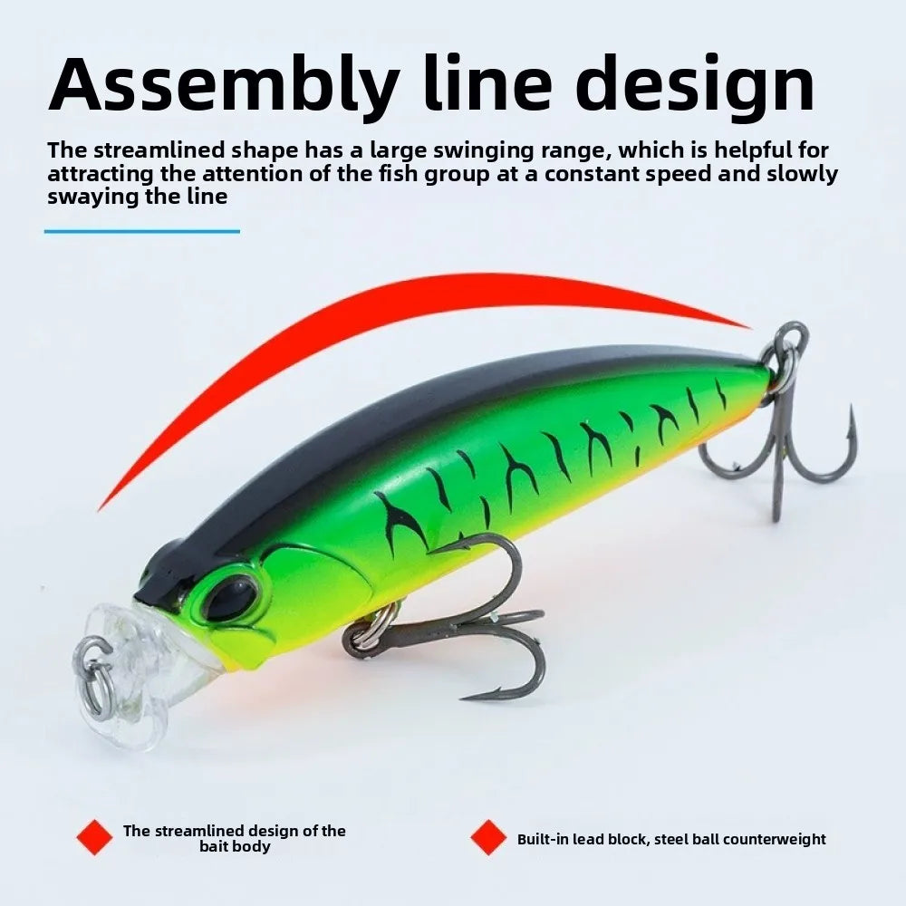TSUYOKI Fishing Lures 2025 75mm 10g Diving 0-25cm Jerkbaits Lure Floating Duo Terrif Dc-7 Minnow Trout Lure Mackerel Seabass,
