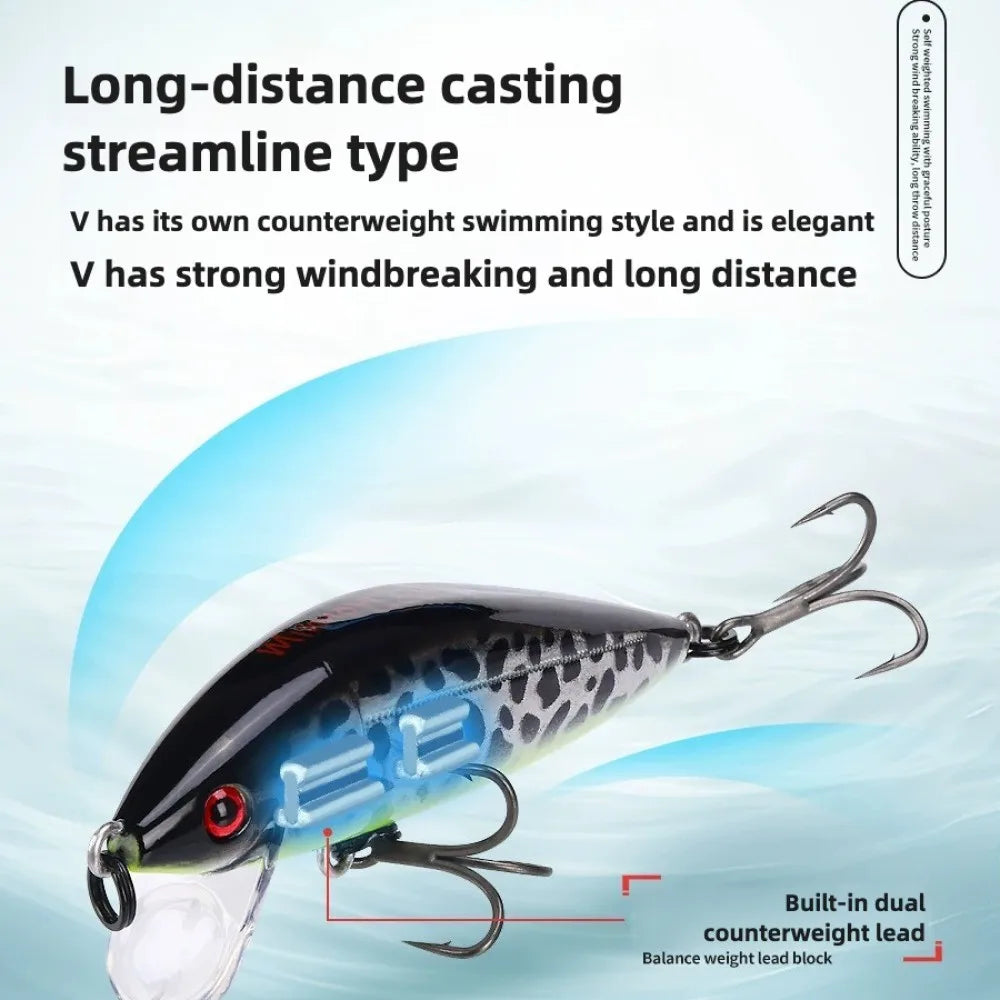 TSUYOKI Jerkbait Wobbler Stream Bait 5cm 5g Sinking Minnow Lure for Fishing Perch Brown Trout Countdown Elite CDE50 Pesca Tackle