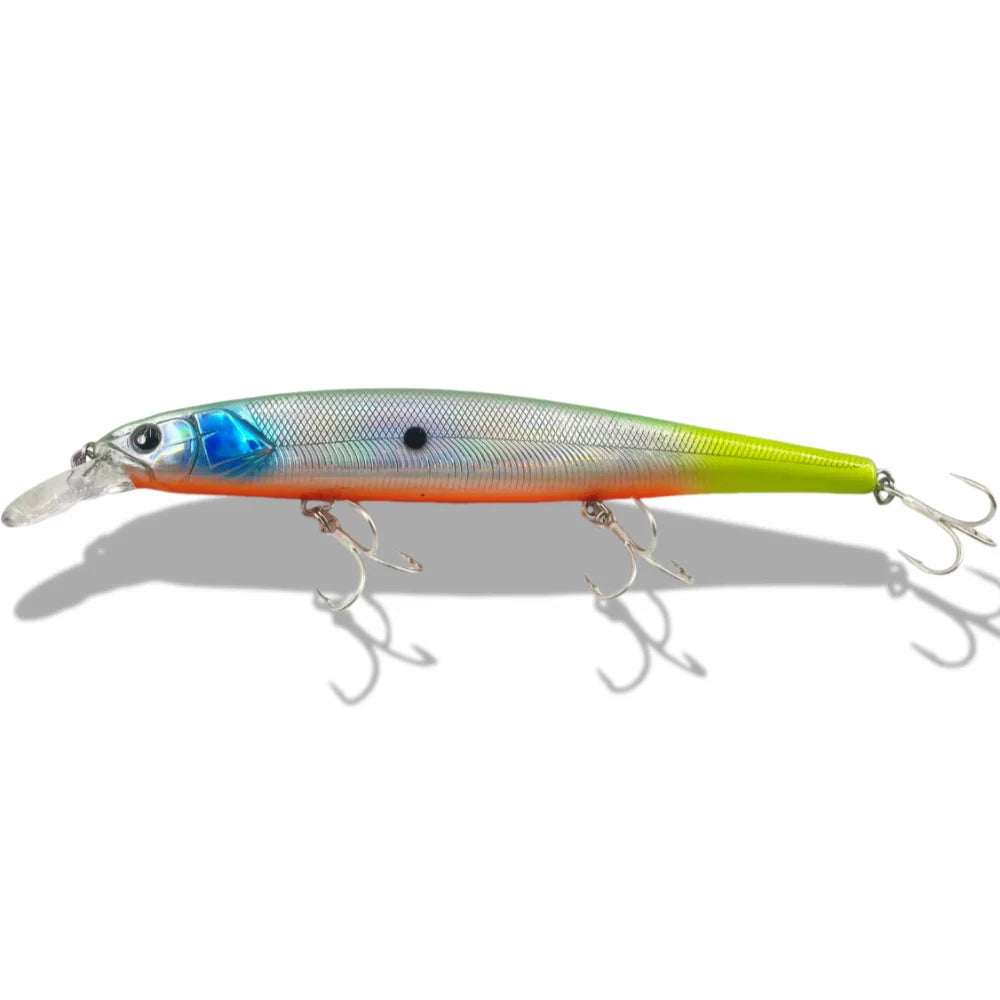 TSUYOKI Flirt Minnow Fishing Lure Wobbler 16cm 33.5g Jerkbait Artificial Bait Suspending Minnow Pike Bass Jackall Magsquad 160SP