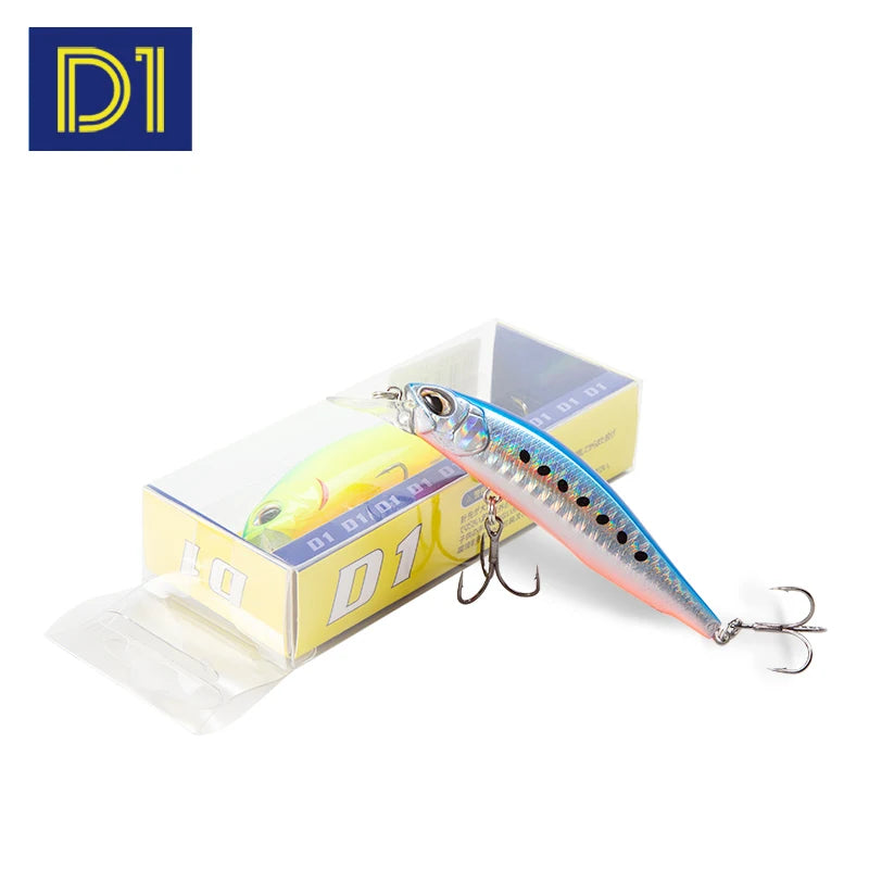D1 Minnow Fishing Lure 77mm 8.4g Suspending Freshwater Jerkbait Artificial Hard Wobblers For Pike Bass Fishing Tackle DT5010
