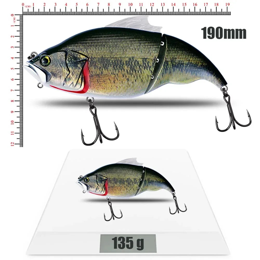TSUYOKI Glidebait Big Vatalion Lures 190mm 135g Slow Floating Baits Swimbaits Jointed Wobbler  Vatalion 190 SF Leurre