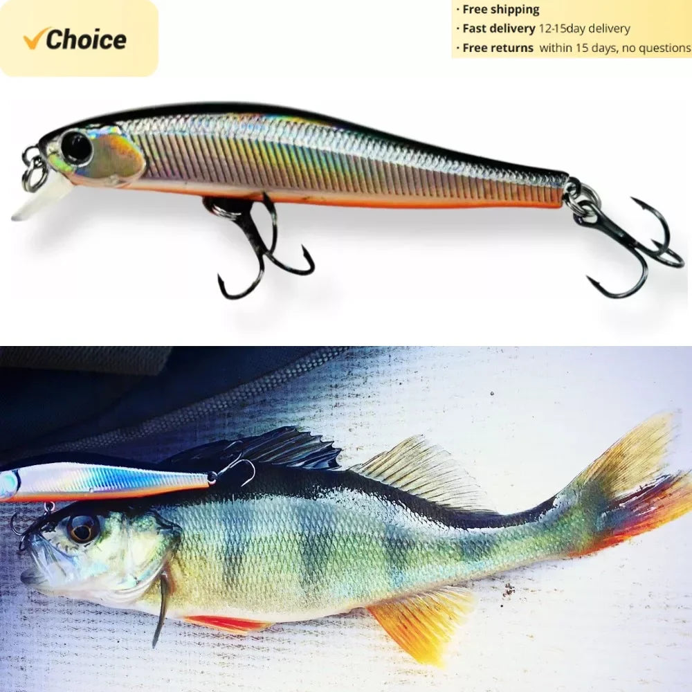 TSUYOKI Rival 70S Minnow Wobbler Silent Fishing Lure 70mm 5.5g Magnetic Jerkbaits Slow Sinking Bait ZipBaits Rigge 70 Bass Lures