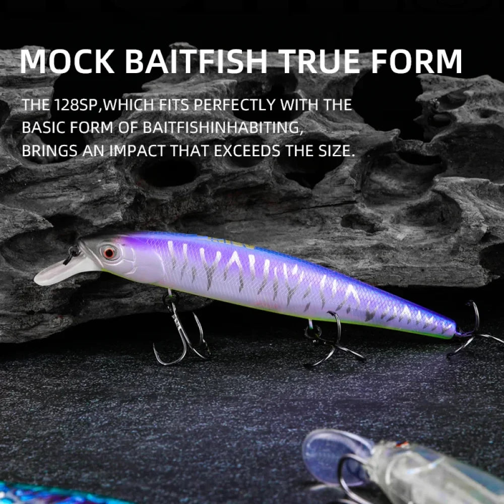 TSUYOKI Flirt Minnow Wobbler Jackall Magsquad 128sp Hard Plastic Lure Artificial Lures Bass Pike ABS Wobbler for Fish Jerk Bait