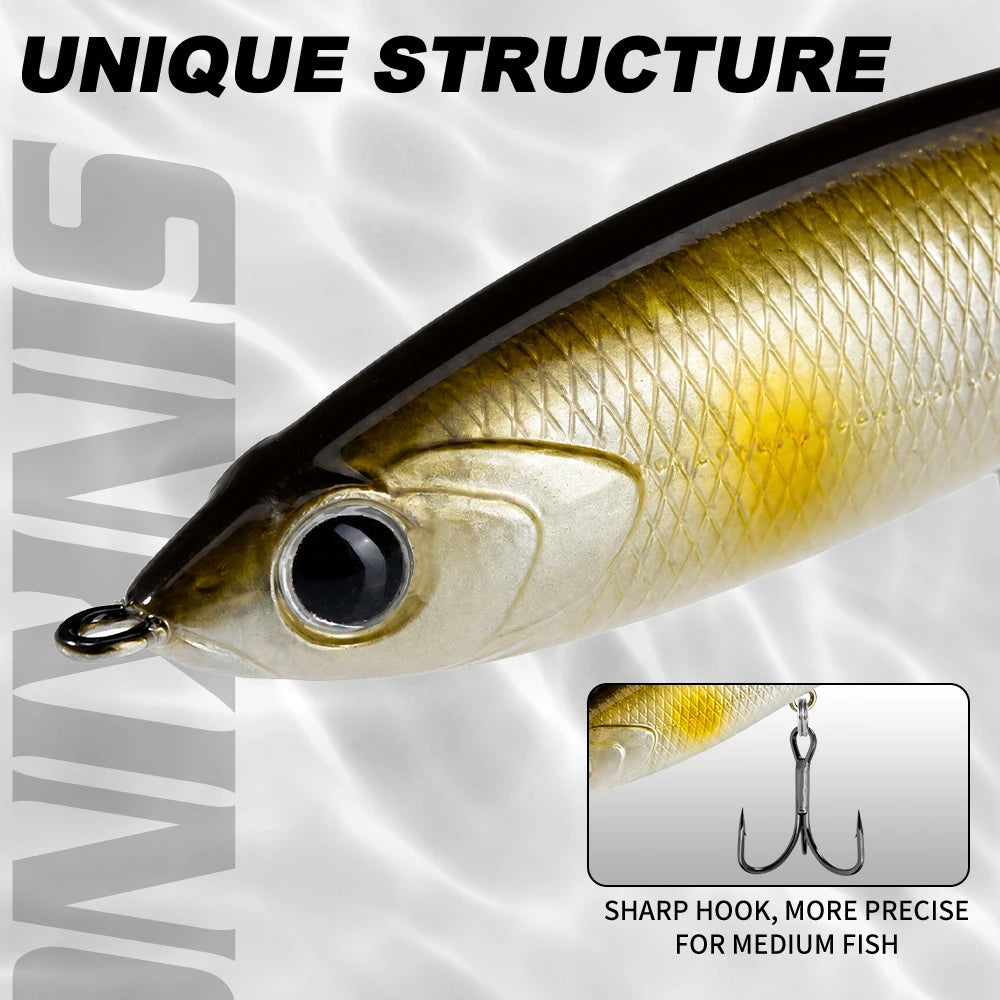Hunthouse Red Devil Pencil Fishing Lure Topwater Floating Hard Bait 75mm 6g Surface Stickbait Bass Pike Artificial Fish Tackle