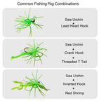 TREHOOK TPE Sea Urchin Soft Fishing Lure 9cm 4g 11cm 9g Silicone Bait for Bream Bass Pike Tilapia Winter Fishing