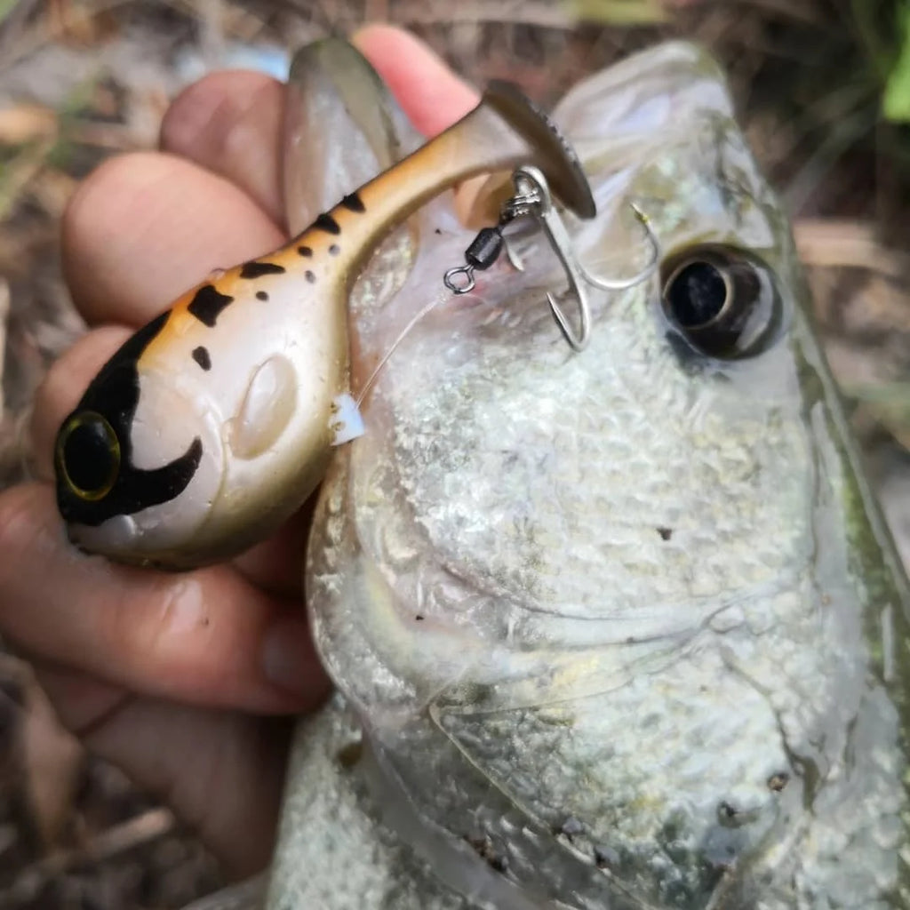 TSUYOKI Silicone Fishing Lure with Hook for Bass, Baby Deraball Swimbait, Soft Lure, Balloonfish, 60mm 10g, Illex Lure 2024