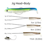TSUYOKI Fishing Black Minnow Lure 5g/10g/15g/25g/40g Jigging Head Soft Silicone Bait Wobblers For Bass Pike Leurre Easy Shinner