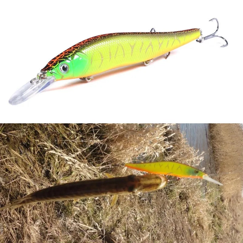 TSUYOKI Minnow Wink 110SF Wobblers 110mm 14.5g Slow Floating Jerkbaits Shallow Dive Rolling Wobblers Vision 110 Pike Fishing