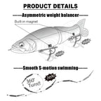 TSUYOKI Swimbait Fishing Lure 135mm 28g Slow Sinking Joint Bait Wobbler Artificial Hard Bait Bass Pike Sea Fishing Bigmouth Bass