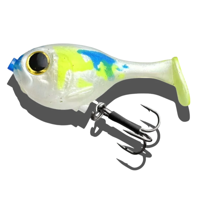 TSUYOKI Silicone Fishing Lure with Hook for Bass, Baby Deraball Swimbait, Soft Lure, Balloonfish, 60mm 10g, Illex Lure 2024