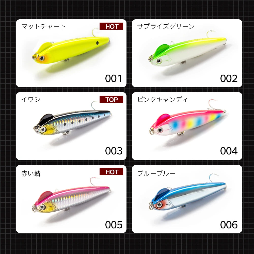 Hunthouse Fishing Slow Sinking Pencil Lure Stickbait 90mm/14.8g 130mm/26g Seawater Seabass Hard Bait For Blue Tackle Perch