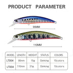 TSUYOKI Jerkbait Fishing Lure, Minnow Lure, Artificial Bait Duo Ryuki 95 Jerkbaits, Trout Bass, Hot Model, Professional Quality