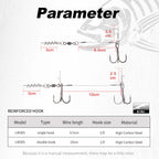 Hunthouse Soft Lure Rig Single Double Hook Rigging 9cm And 12cm For Big Shad Fishing Tackle Fishing Tool Pescar Origin Hook