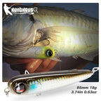 Hunthouse Pencil Fishing Lure 95mm 18g WTD Surface Topwater Floating Wobbler Artificial Hard Bait For Seabass Pike Perch LW533