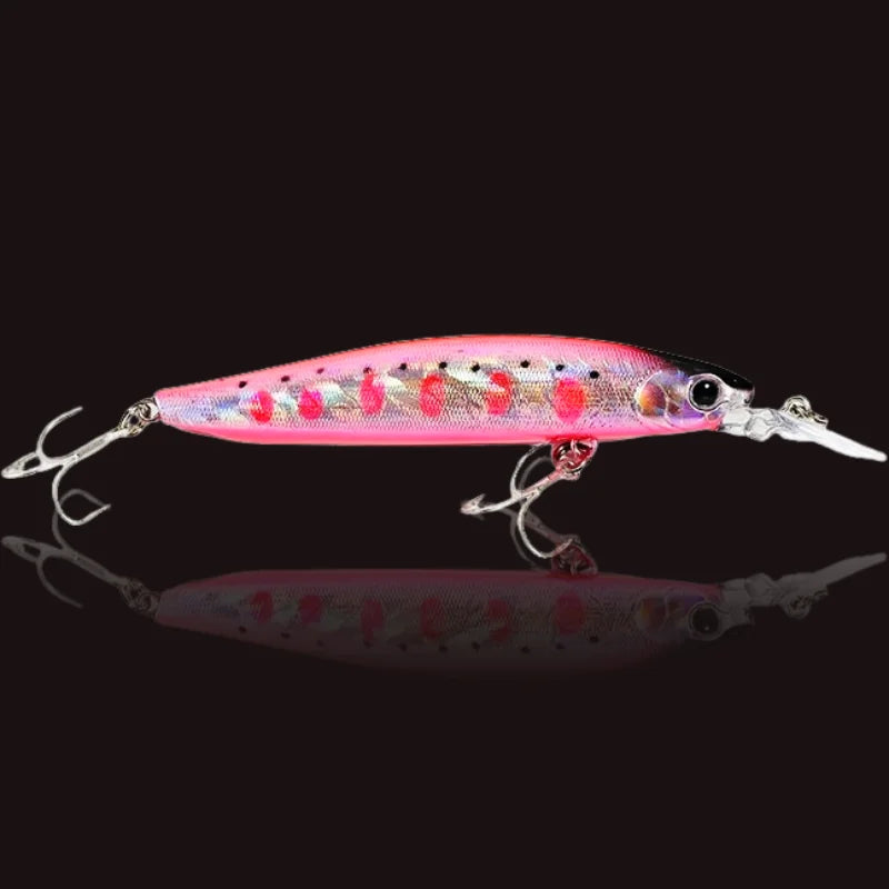 TSUYOKI Jerkbait Wobbler Fishing Lures Cherry Blood Deep Minnow 90mm 10g Artificial Hard Bait Jerk Bass Pike Trout Smith Baits