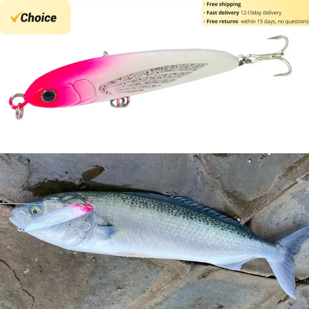TSUYOKI Pencil Fishing Lures 2024 Maria Rerise S105 40 Grams Sinking Bait Stickbaits Trolling Lure for Sea Fishing Gt Tuna Lure
