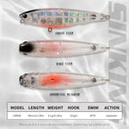 Hunthouse Popper DILEMMA Pencil Floating Fishing Lure 60mm 4.1g Hard Bait Topwater Surface Saltwater Pike Bass Fish Tackle