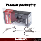 Hunthouse Soft Lure Rig Single Double Hook Rigging 9cm And 12cm For Big Shad Fishing Tackle Fishing Tool Pescar Origin Hook